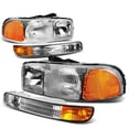 thumbnail image 1 of DNA Motoring For 99-06 GMC Sierra 1500 Yukon Factory Style Fluted Lens Headlights Bumper Lamp, 1 of 5