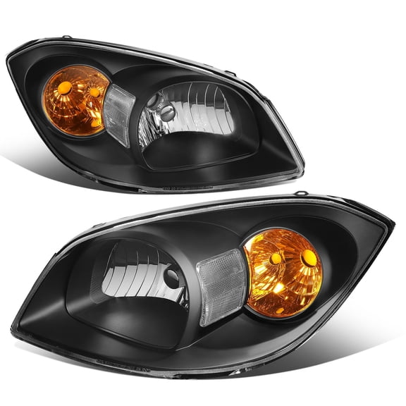 DNA Motoring For 05-10 Chevy Cobalt Pontiac G5 Pursuit Black Headlight Lamps Pair LH+RH