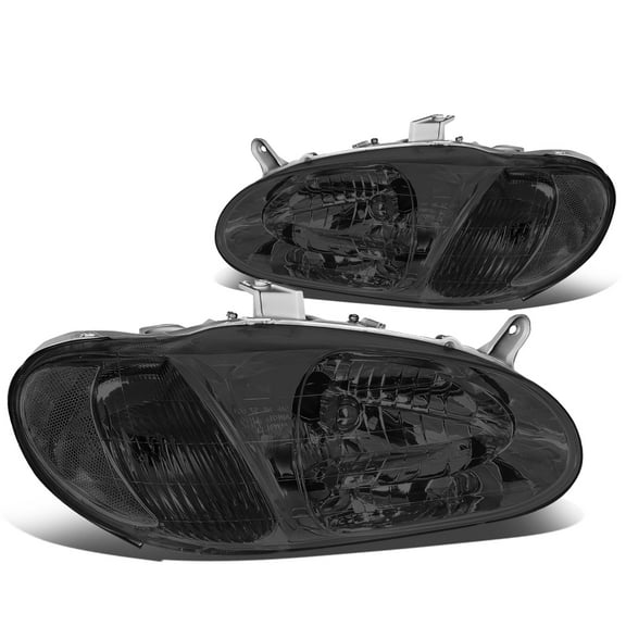 DNA Motoring HL-OH-058-SM-CL1 For 1998 to 2001 Sephia Headlight Smoked Housing Clear Corner Headlamp 99 00 Left + Right