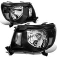 thumbnail image 1 of DNA Motoring for 05-11 Toyota Tacoma Black Housing Clear Corner Headlight Replacement Lamps, 1 of 7