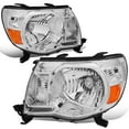 thumbnail image 1 of DNA Motoring for 05-11 Toyota Tacoma Chrome Housing Amber Corner Headlight Replacement Lamps, 1 of 7