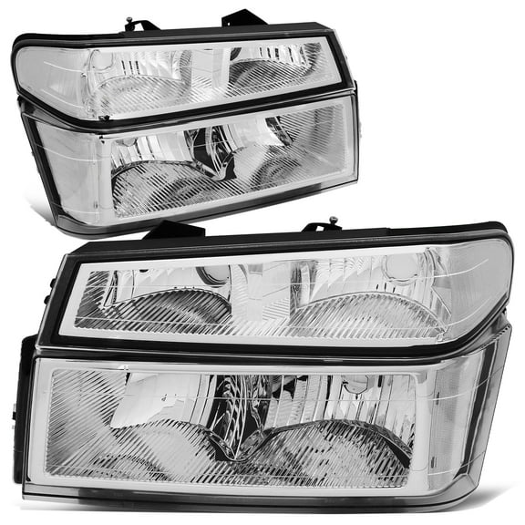 DNA Motoring For 04-12 Colorado Canyon Chrome Clear Corner Headlight Bumper Parking Lamps Pair