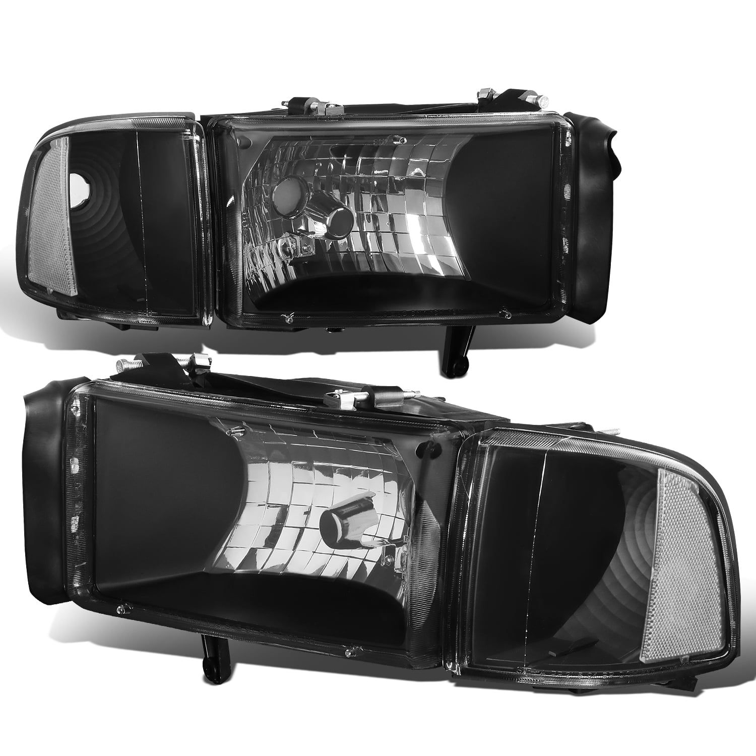 DNA Motoring HL-OH-DR944P-BK-CL1 For 1994 to 2002 Dodge Ram Truck 1500 ...