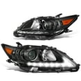 thumbnail image 1 of DNA Motoring For 13-15 Lexus ES350 ES300h LED DRL Black Amber Projector Headlight Lamps Pair, 1 of 7