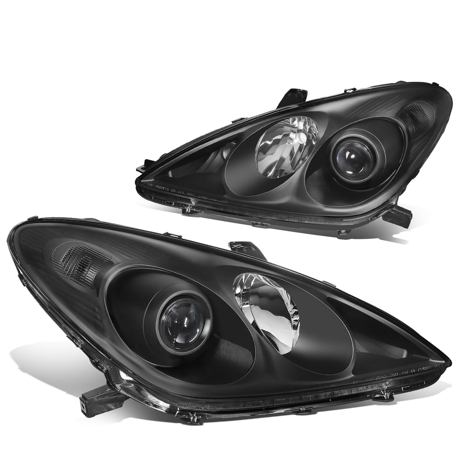DNA Motoring HL-OH-ES33005-BK-CL1 For 2004-2006 Lexus ES330 Black Amber OE  Style Projector Headlight Lamps