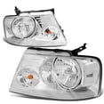 thumbnail image 1 of DNA Motoring For 04-08 Ford F150 06-08 Mark LT Chrome Clear Corner Headlight Lamps Pair, 1 of 5