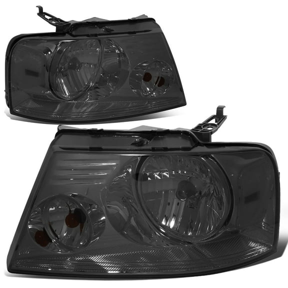 DNA Motoring For 04-08 Ford F150 06-08 Mark LT Smoked Clear Corner Headlight Lamps Pair