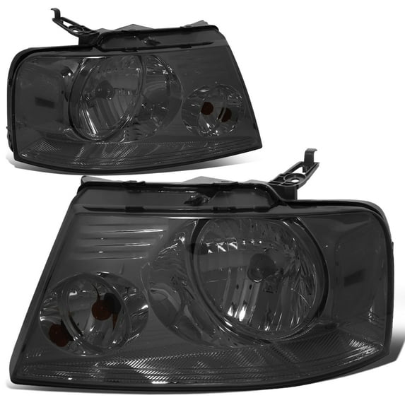 DNA Motoring For 04-08 Ford F150 06-08 Mark LT Smoked Clear Corner Headlight Lamps Pair