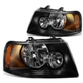 thumbnail image 1 of DNA Motoring For 03-06 Ford Expedition Black Amber Corner Headlight Lamps Pair Replacement, 1 of 5