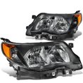 thumbnail image 1 of DNA Motoring For 09-13 Subaru Forester Factory Style Black Amber Corner Headlight Lamps Pair, 1 of 7