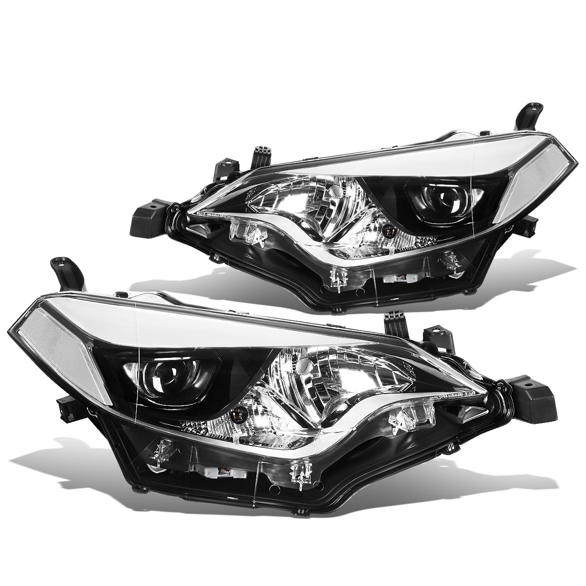 DNA Motoring HL LB HA98 CH CL1 For 1998 To 2002 Honda Accord LED DRL Light Bar Headlight Chrome Housing Clear Corner Headlamp 99 00 01 Left Right - View #13