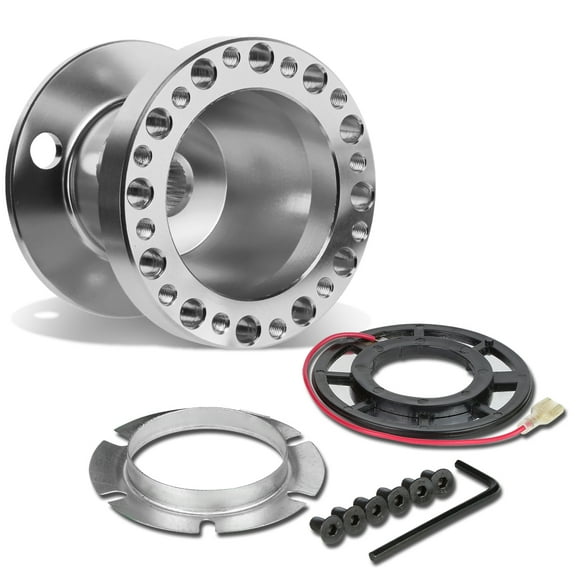 DNA Motoring HUB-ALU-N6-SL Aluminum Steering Wheel 6-Hole Hub Adaptor Kit (Silver) - 200ZX / 240SX / 300ZX / Sentra / Maxima Fits select: 1993-2011 NISSAN ALTIMA, 1989-1998 NISSAN MAXIMA