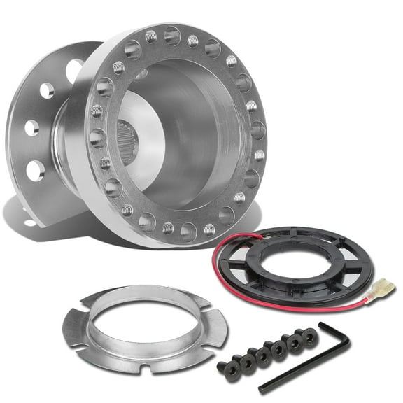 DNA Motoring For 88-91 Honda Civic/CRX 90-93 Acura Integra Steering Wheel 6-Hole Hub Adaptor Silver
