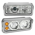thumbnail image 1 of DNA Motoring Heated Lens Projector LED Headlights for 81-19 Freightliner Kenworth, Chrome, 1 of 12