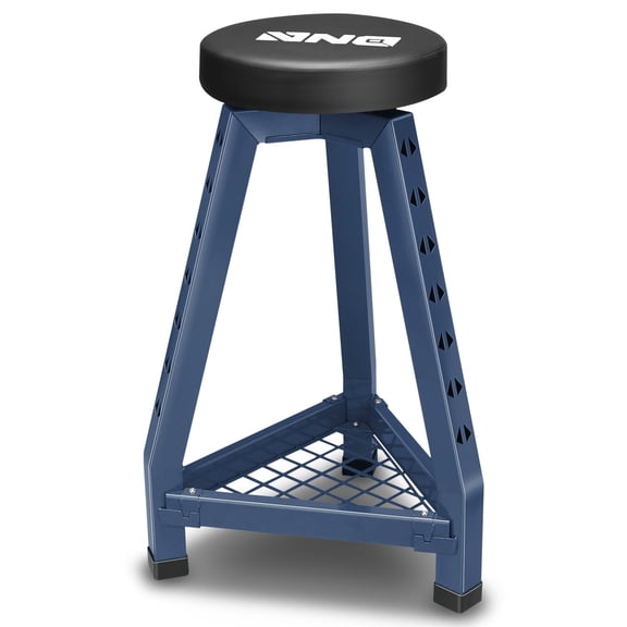 DNA Motoring Heavy Duty Metal Steel Mechanics Garage Work Shop Stool Chair Rotate Seat Blue
