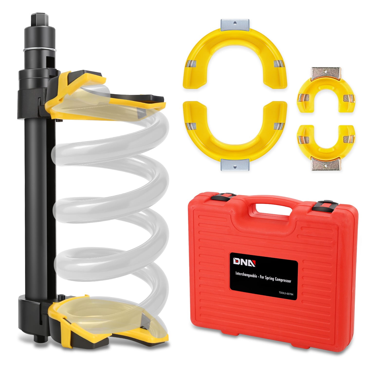 DNA Motoring Interchangeable Macpherson Fork Strut Coil Spring Compressor Extractor Tool Set