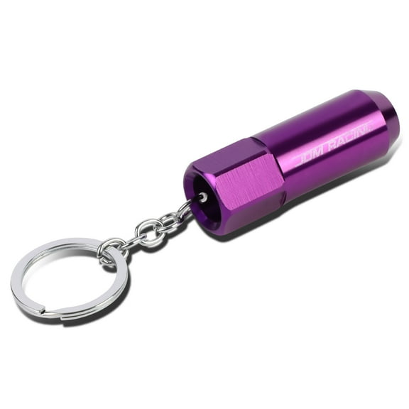 DNA Motoring KEYC-T15-PP Aluminum Acorn Tuner Lug Nut Style Keychain (Purple)