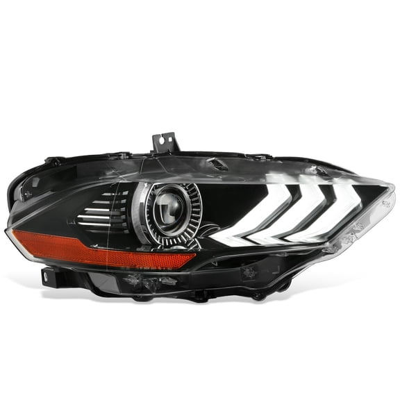 DNA Motoring LED DRL Projector HID Headlight for 18-22 Ford Mustang, Passenger Right Side
