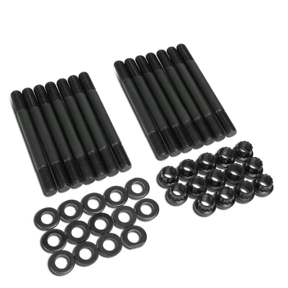 DNA Motoring LEPOW-028 For 1992 to 2005 GS IS SC300 SC400/Supra 2JZGE/2JZGTE 12-Point Black Oxide Chromoly Cylinder Head Studs