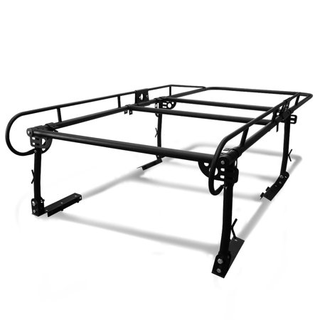 DNA Motoring Adjustable Ladder Rack Steel Full Size Trunk Bed Pickup Truck 1000lbs Black