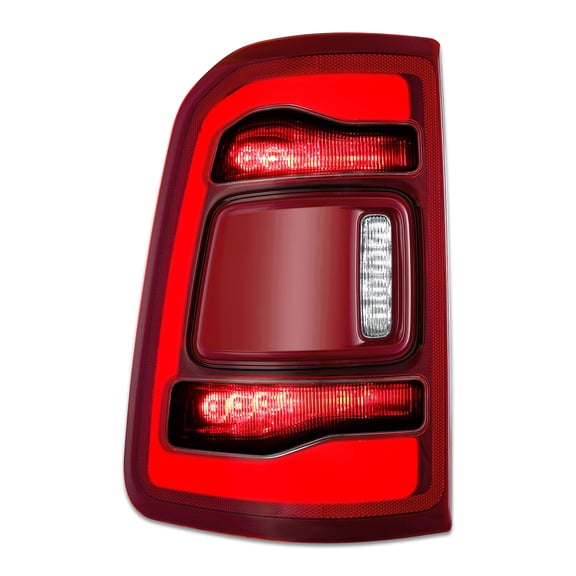 DNA Motoring Left Red Lens LED Rear Tail Light Brake Lamp for 19-24 Ram 1500 w/ Blind Spot