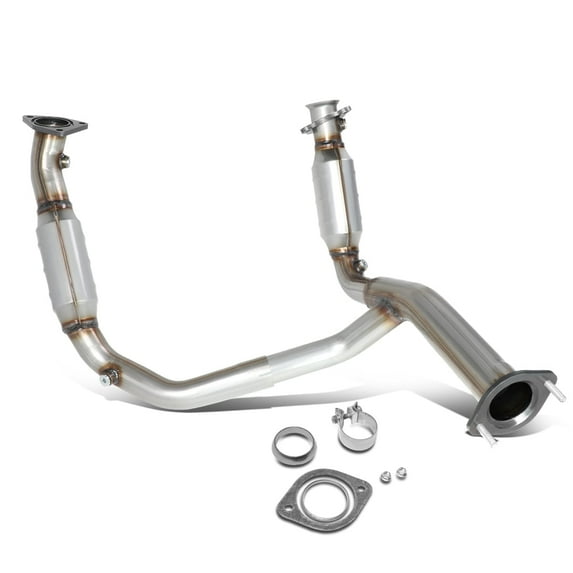 DNA Motoring Catalytic Converter Exhaust Y Pipe for 2007-2009 Yukon Tahoe 4.8L 5.3L 6.0L Engine