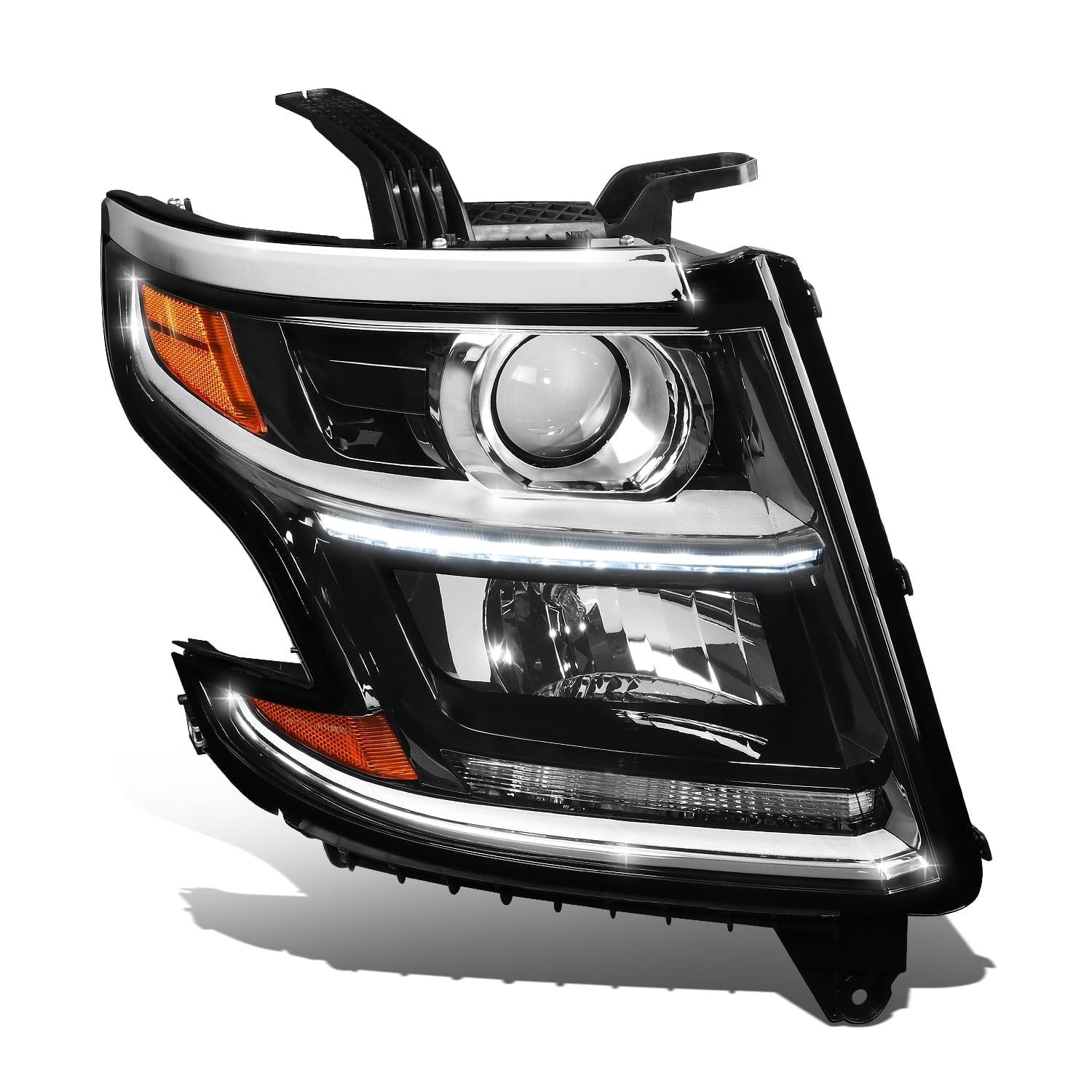 DNA Motoring Passenger Side Headlamp, Black Housing, Fits 2015-2020 ...
