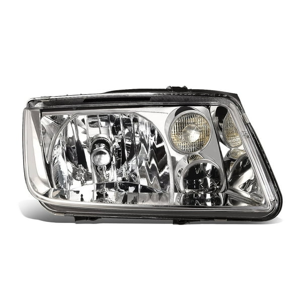DNA Motoring Factory Style Headlight Lamp for 1999-2005 Vw Jetta, Chrome Housing Right Side
