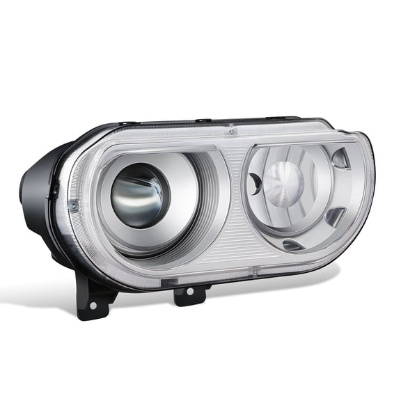 DNA Motoring OEM-HL-0161-R For 2008-2014 Dodge Challenger OE Style Right Passenger Side HID Projector Headlight Lamp
