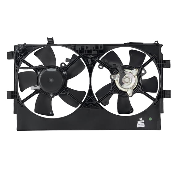 DNA Motoring OEM-RF-0224 For 2008 to 2015 Mitsubishi Lancer Outlander 2.0L 2.0T 2.4L Factory Style Radiator Cooling Fan Shroud Assembly MI3115140 09 10 11 12 13 14