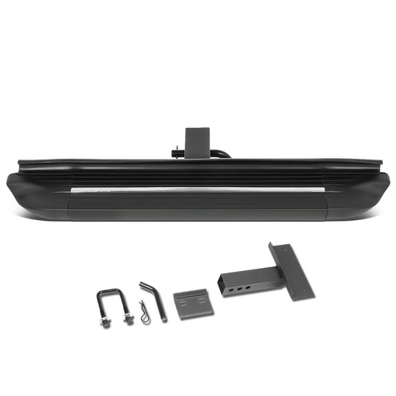 DNA Motoring PT-ZTL-8079-BK For 2" Receiver Pickup Truck SUV Rear Bumper Trailer 4" Wide x 21" Long Square Towing Tow Hitch Step Bar Board