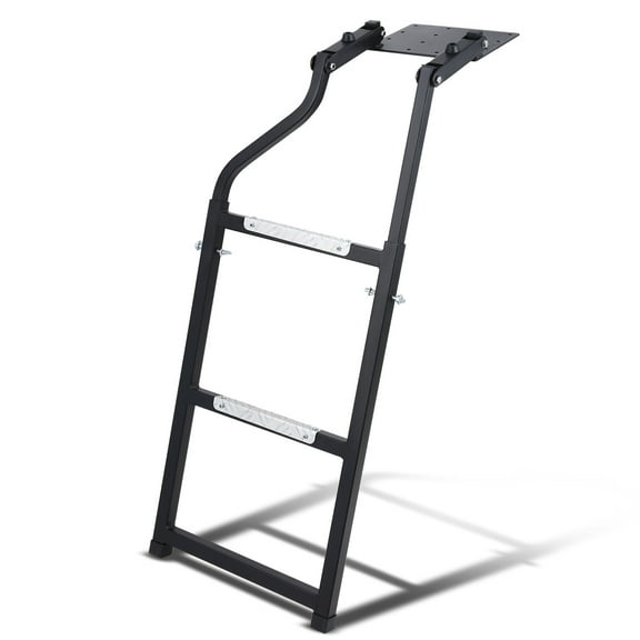 DNA Motoring PT-ZTL-8277 Universal Fits Pickup Trucks Powdercoated Black Steel Tailgate Ladder