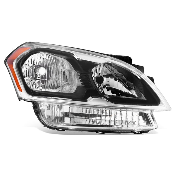 DNA Motoring Passenger Right Side Headlight for 12-13 Soul, Black/Amber