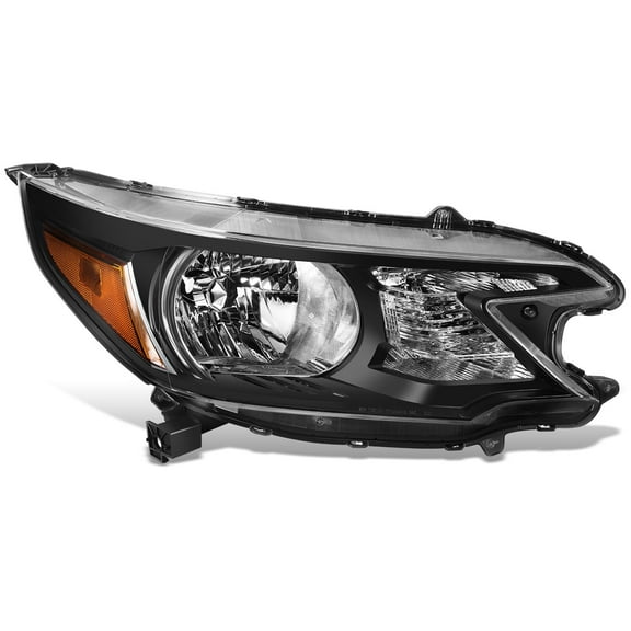 DNA Motoring Passenger Right Side Headlight for 12-14 Honda Cr-V, Black Housing