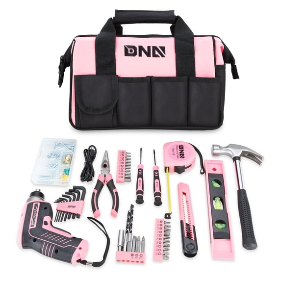 DNA Motoring Pink Portable Tool Kit, Automotive Specialty Tools, 44 Pieces