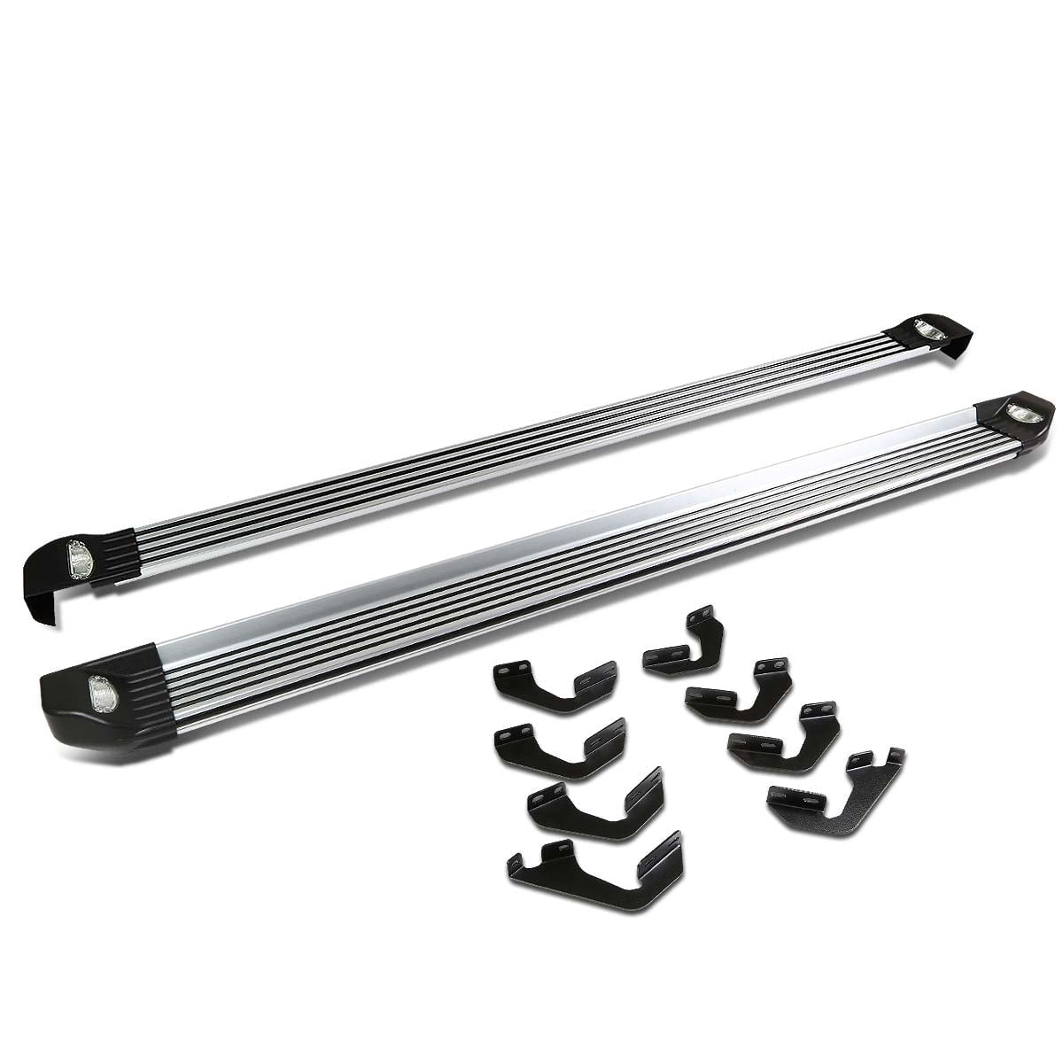 DNA Motoring For 07-18 Toyota Tundra Crew Cab LED Light 5.25" Wide Side Step Nerf Bar Running Boards