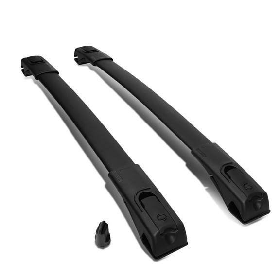DNA Motoring RRBO-RAV413 For 2013 to 2016 Toyota RAV4 XA40 Pair Black Aluminum OE Style Roof Rack Top Cross Bars w/ Lock & Key 14 15