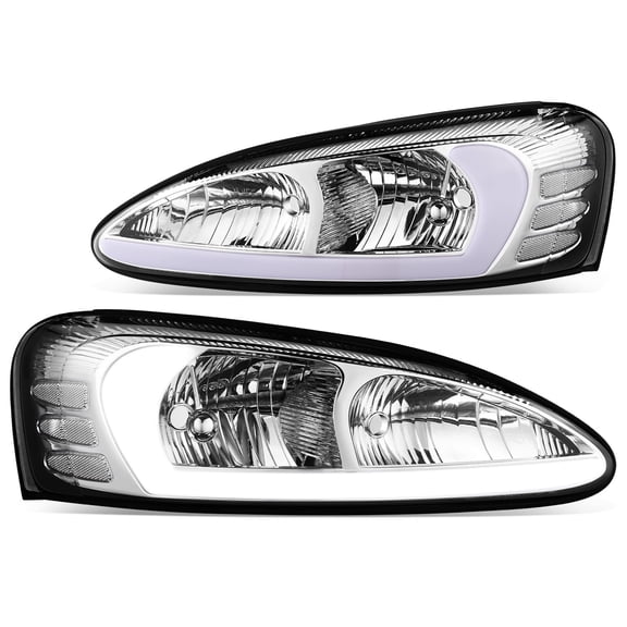 DNA Motoring For 04-08 Pontiac Grand Prix LED DRL Chrome Clear Corner Headlight Lamps Pair