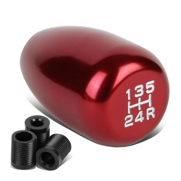 DNA Motoring SK-T88-RD Universal 5-Speed Manual Transmission Aluminum Racing Shift Knob (Red)