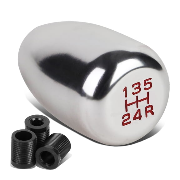DNA Motoring SK-T88-SL Universal 5-Speed Manual Transmission Aluminum Racing Shift Knob (Chrome)