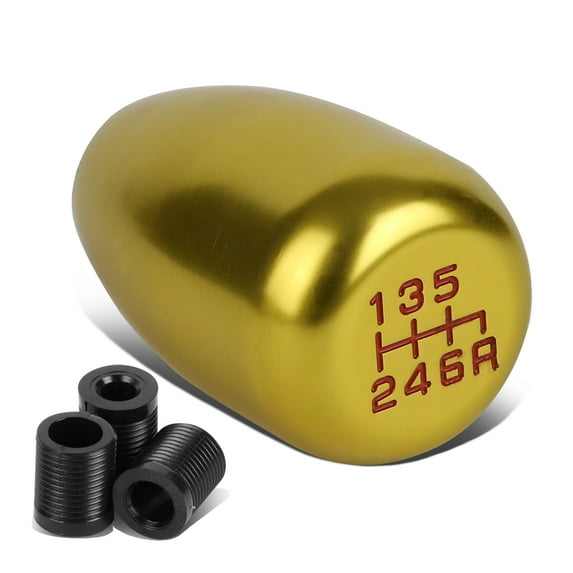 DNA Motoring SK-T99-GD Universal 6-Speed Manual Transmission Aluminum Racing Shift Knob (Gold)