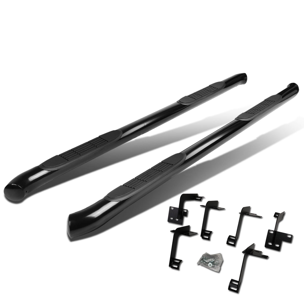 DNA Motoring STEPB3061BK For 2019 to 2020 Ram Truck 1500 Crew Cab 3" Round Tubing Side Step