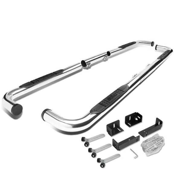 DNA Motoring For 99-16 Silverado Sierra Extended/Crew Cab Chrome 3" Side Step Bar Running Board