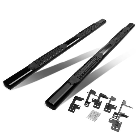 DNA Motoring 4" Oval Black Side Step Nerf Bars Running Boards for 2019-2022 Ram 1500 Quad Cab