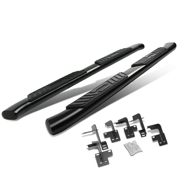 DNA Motoring STEPB-5C-013-BK For 2019 to 2020 Ram 1500 Quad Cab 5" Wide Oval Tubing Powderedcoated Running Board Side Step Bars 19 20