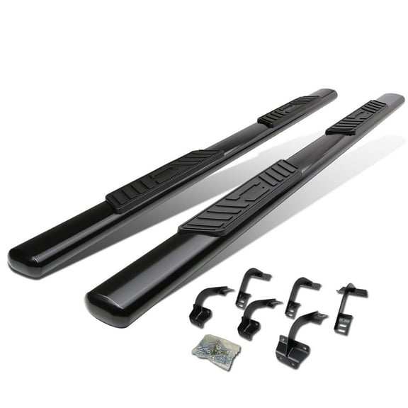 DNA Motoring 5" OD Black Side Step Nerf Bars Running Boards for 2015-2022 Ford F150 Super Crew Cab