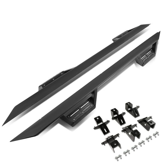 DNA Motoring STEPB-G222-023 For 2018 to 2022 Jeep Wrangler Unlimited Pair Running Board 3" Side Rock Rail Nerf Step Bar 18 19