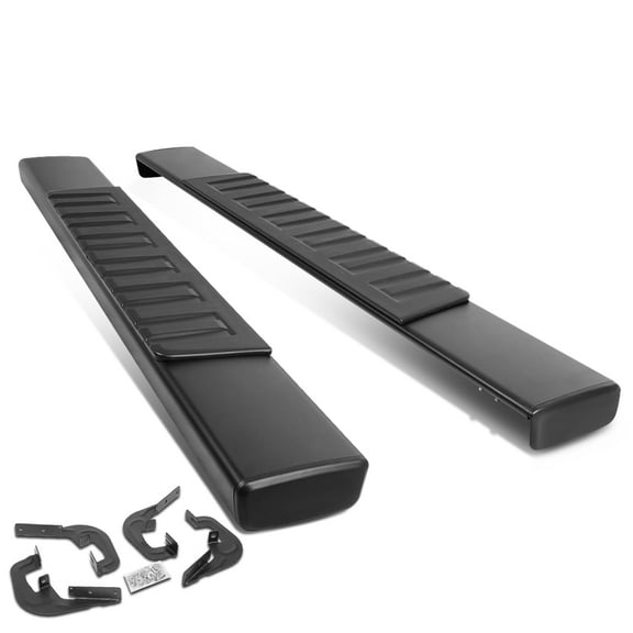 DNA Motoring For 07-19 Silverado Sierra Standard Cab 6" Black Side Step Bar Running Boards