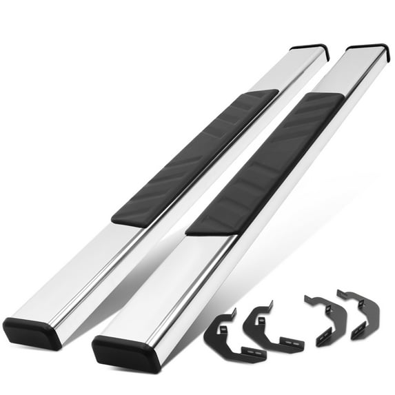 DNA Motoring STEPB-ZTL-8115-SS for 2007 to 2019 Chevy Silverado GMC Sierra 1500 2500HD 3500HD Regular Cab Pair 4.75" Stainless Steel Running Board Nerf Step Bar