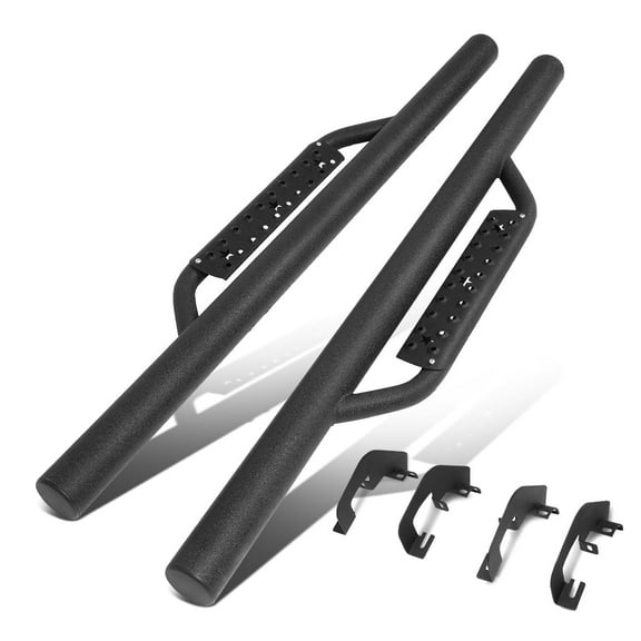 DNA Motoring Drop Step Side Nerf Bars Running Boards for 2007-2019 Silverado Sierra Standard Cab
